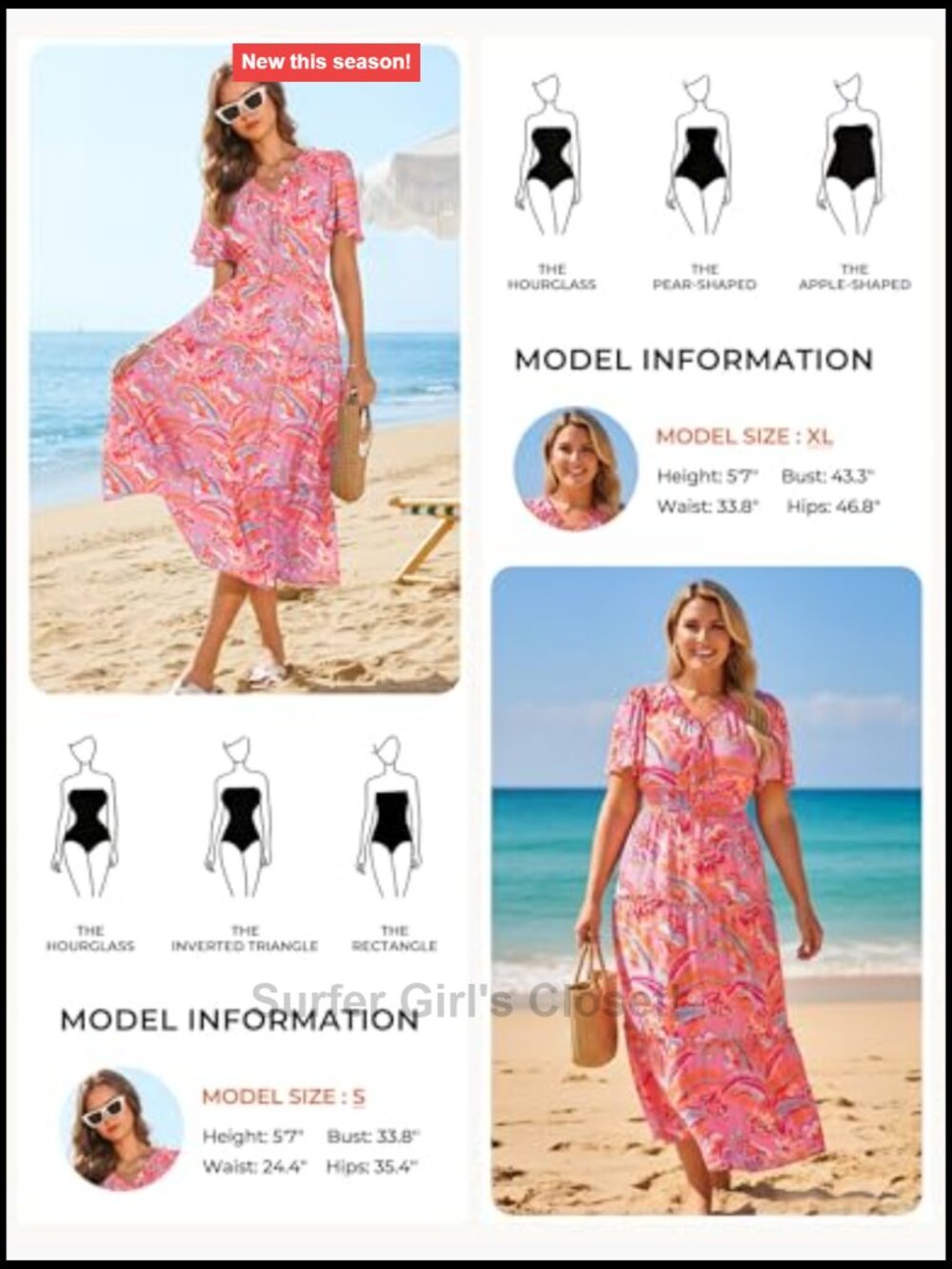 Floral Maxi Dress V-Neck Smocked Waist Short Sleeve with Pockets - Picture 3 of 7